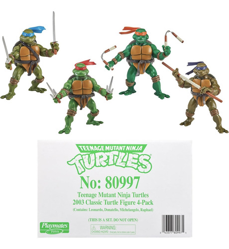 Tmnt Playmates Tortugas Ninja 4 Pack Figuras De Accion