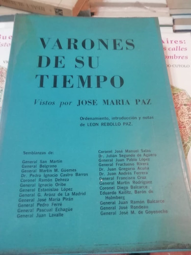 Varones De Su Tiempo José María Paz Ed Lombardi