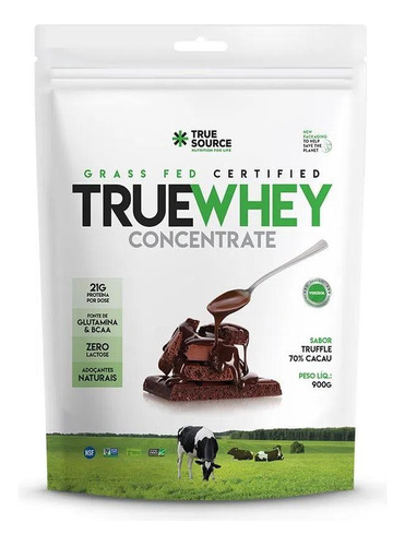True Whey Concentrado Chocolate 900g Pouch - True Source