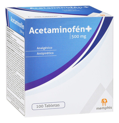 Acetaminofen 500 Mg 100 Tabletas Memphis