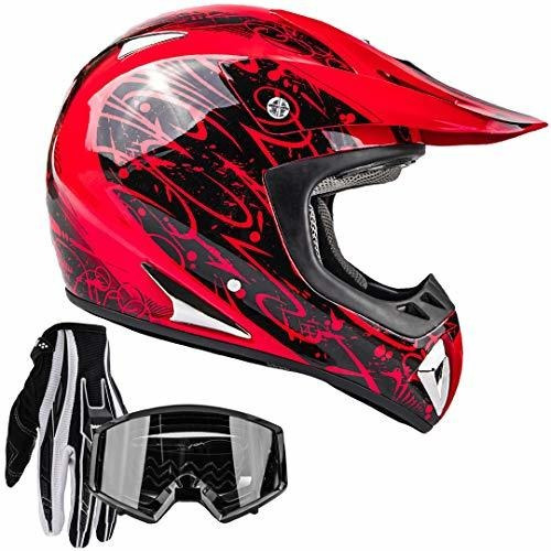 Typhoon Helmets Adult Atv Mx Helmet Goggles