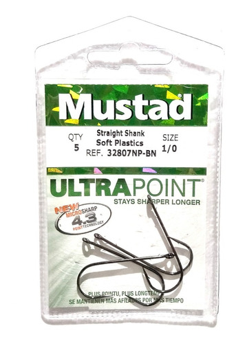 Anzuelos Mustad Ultra Point 32807 Np Bn 1/0. 5 Unidades. 