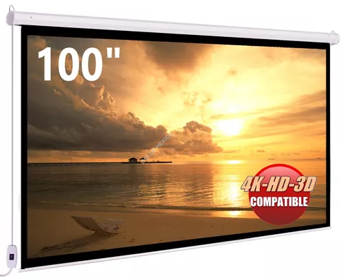 Mediante acerca de Miserable Pantalla De Proyeccion Electrica 100'' Pulgadas, Hd 16:9 Alta Definicion |  MercadoLibre