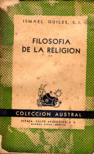 Filosofía De La Religión  Ismael Quiles