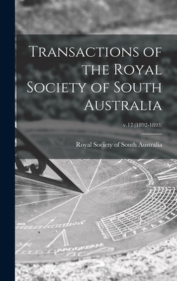 Libro Transactions Of The Royal Society Of South Australi...