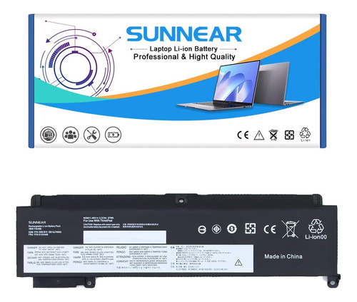 Sunnear 01av406 Batería P/ Lenovo Thinkpad T460s T470s Serie