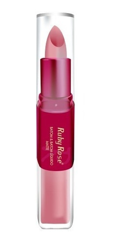 Batom Matte Duo Liquido E Bastão Ruby Rose -  Pronta Entrega