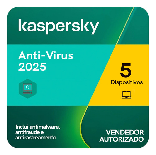 Kaspersky Anti-virus 5 Pc 1 Ano Envio Imediato Original