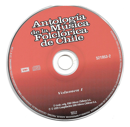 Antología De La Música Folclórica De Chile Vol. 1 ( Detalle)