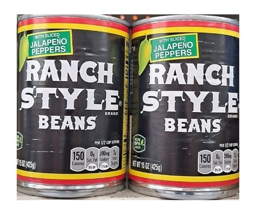 3x Ranch Style Beans Brand Can With Sliced Jalapeño Peppers