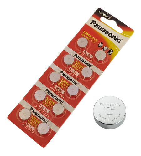 Imagen 3 de 3 de Pila Panasonic Tira 10 Lr44 Ag13 A76 Lr1154 Sr44 357