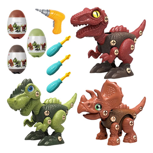 Juego De Juguetes De 4 Piezas Para Montar Huevos De Dinosaur