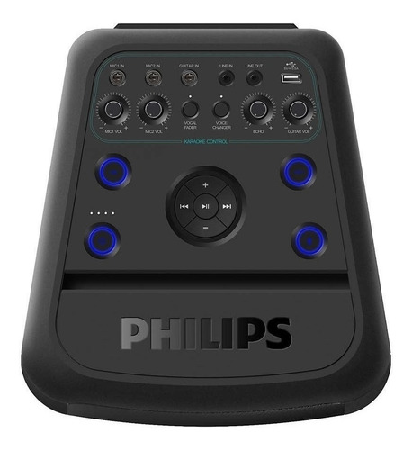 Parlante Philips Bass+ TANX100 portátil con bluetooth negro 100V/240V