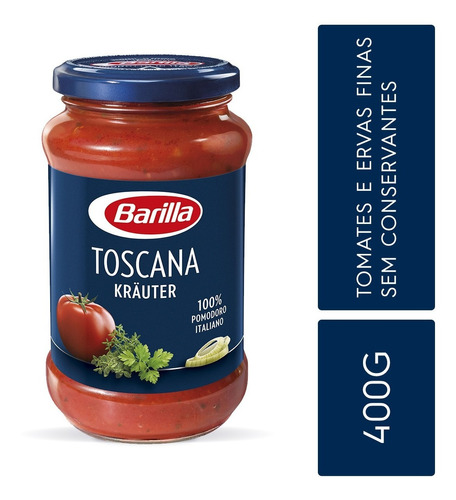 Molho Tomate Toscana Barilla 400g