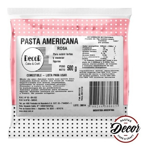 Imagen 8 de 10 de Pasta Decor Americana Para Cubrir 500 Grs Color Colores