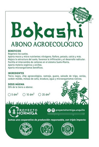 Abono Orgánico Bocashi - 5lts. (pack X5) 