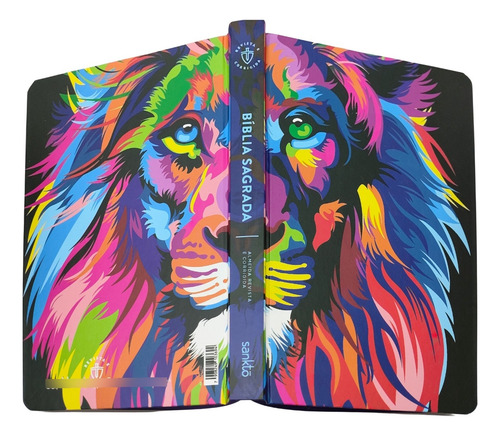 Bíblia Com Harpa Rc Slim Capa Leão Colors Com Índice