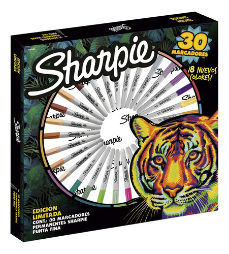 Marcador Sharpie Portraits Ruleta X 30 Colores Ed. Limitada