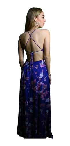 Hermoso, Flegante Y Fresco Vestido Floreado Morado