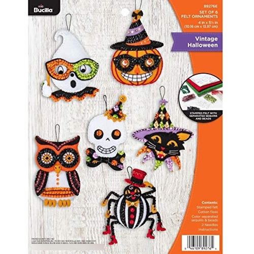 89276e Kit De Adornos Apliques De Fieltro, Halloween Vi...