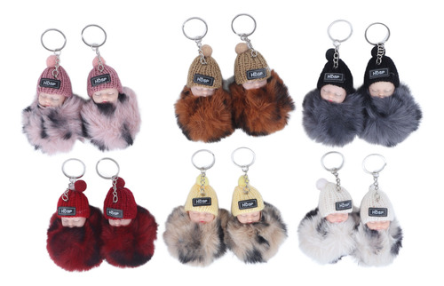 Colgante De Peluche Key Ball Baby, 12 Unidades, Bonito