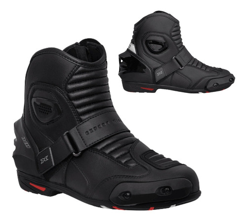 Bota Motociclista X11 Race Sport Cano Curto