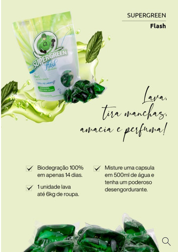 Imagem 2 de 4 de Supergreen Flash Lava, Amacia, Perfuma Sua Roupa 20 Lavagens