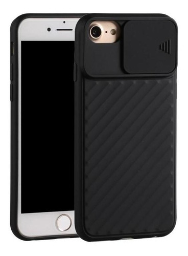 iPhone SE 2020 Carcasa Con Protector De Cámara Negro