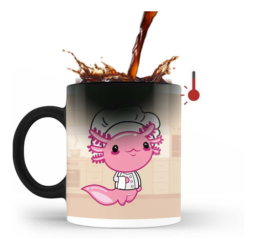 Taza Magica 11oz Ajolote Kawaii Chef