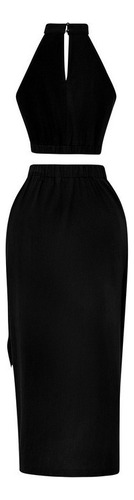 I Traje De Vestir Sin Mangas Con Cuello Halter Para Mujer