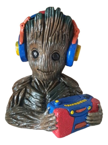 Estatua Busto Groot Decorativa Marvel Superheroe Yeso Resina