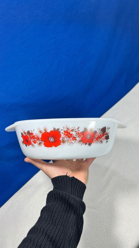 Fuente Bandeja Para Horno Simil Pyrex Vintage Jena Glass Blanco (Usado)