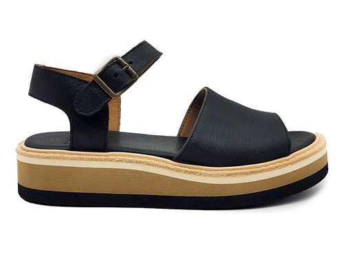 Sandalias Cuero Mujer Plataforma Livianas Moda Mdz Alana