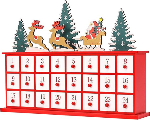 M Mingle Calendario De Adviento De Madera Con Cajones Cuenta