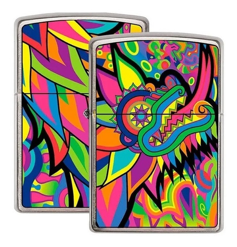 Encendedor Colores Serpiente Emplumada Recargable Zippo