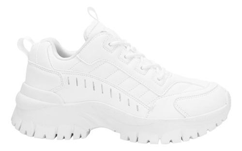 Tenis Urbano Chunky Hummer Agujeta 001a Blanco Para Mujer