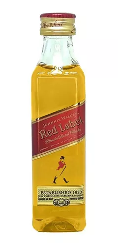 Imagem 1 de 4 de Miniatura Mini Whisky Johnnie Walker Red Label 50ml