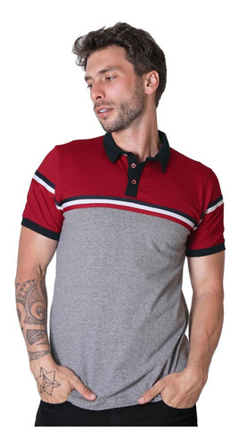 Playera Moda Polo Hombre Rojo Stfashion 71604265