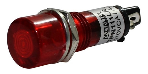 Sinaleiro Redondo 11mm 110vca Vermelho Tpn-111r Metaltex