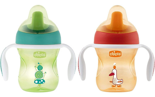 Chicco Biberon Training Cup Neutral, 6 Meses+, Colores Verde
