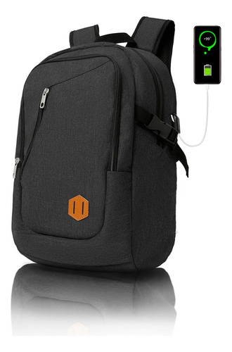 Mochila De Viaje Y Portátil Cango Con Puerto De Carga Usb, S