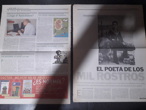Clipping Diario Clarín Cultura 09 1 2000 Fernando Pessoa (Usado)