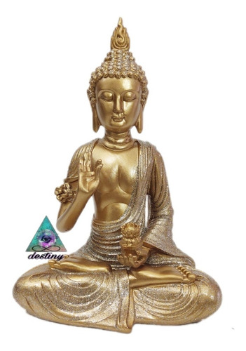 Figura De Buda En Fina Resina - Atrae Paz Y Armonia 