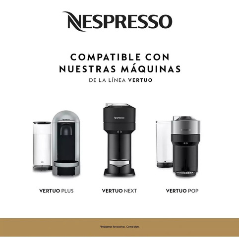 10 Cápsulas De Café Nespresso Vertuo Barista Bianco Forte