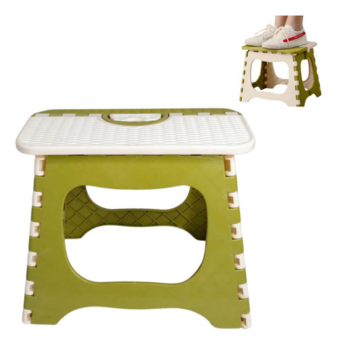 Banqueta Dobravel Para Camping Infantil Adulto Verde