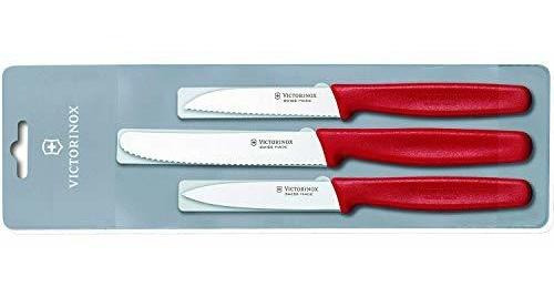 Victorinox 5.1111.3 Set (3)   Cuchillos Legumbres Rojos