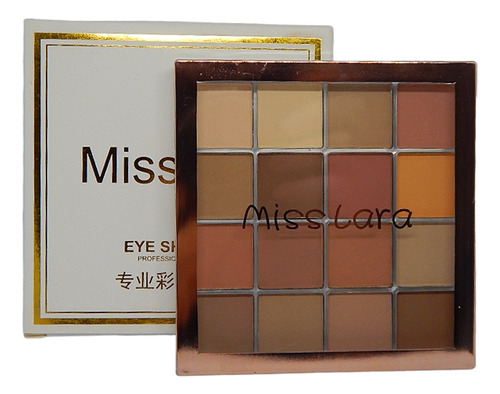 Paleta 16 Sombras Para Ojos Mate Nude Tierra -  By Miss Lara