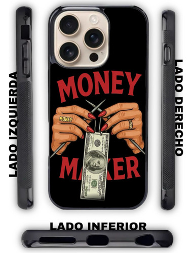 Funda Antigolpes Para Iphone Y Otros Black Money Maker Negro Iphone X | Xs