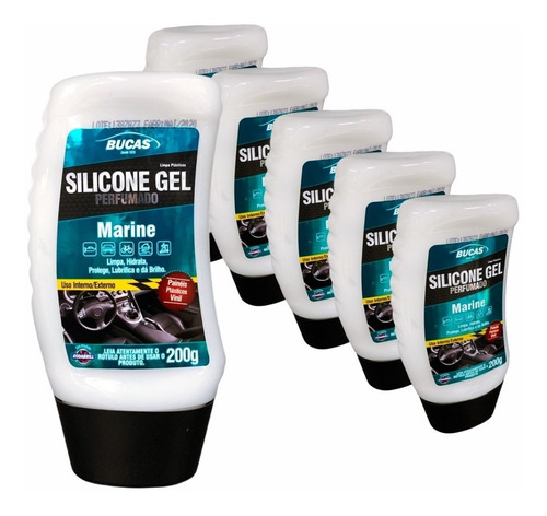 Silicone Gel Perfumado Painel Bucas Marine  - 6 Unidades