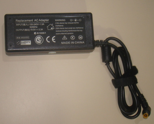 Fonte Carregador P/ Sony Vaio Vgp-ac19v48 19.5v 3.3a Bivolt